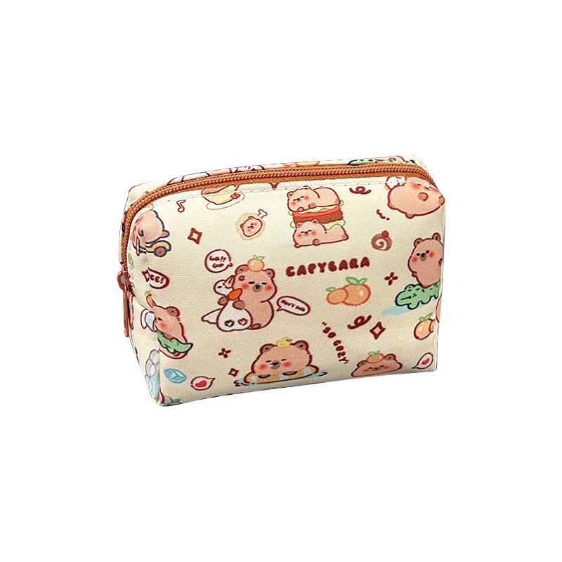 Kapibala Coin Purse Cute Full Version Capybara Coin Bag Cartoon Portable Coin Storage Bag Mini Red Bag