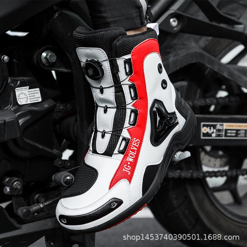 Motorcycle Long Mountain Motorcycle Racing Road Cycling Shoes Anti-slip Protection Off-road Lightweight Commuter Work Boots