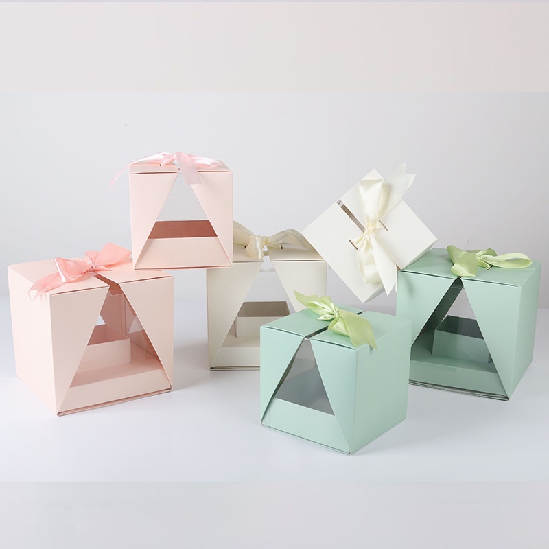 Transparent Portable Flower Box Gift Box Gift Box Flower Shop Flower Box Eternal Flower Box Foldable Gift Box Flower Art