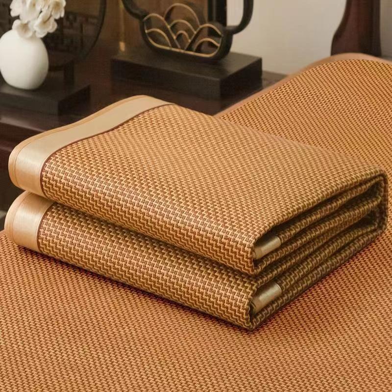 Summer Mat Rattan Mat Three-piece Double Bed Foldable Dormitory Ice Silk Mat