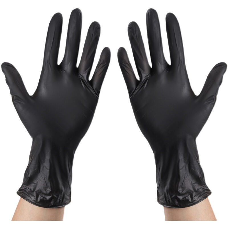 Inco Disposable Nitrile Gloves Black Nitrile Thick Durable Powder-free Experimental Tattoo Auto Repair Machine Repair Protection