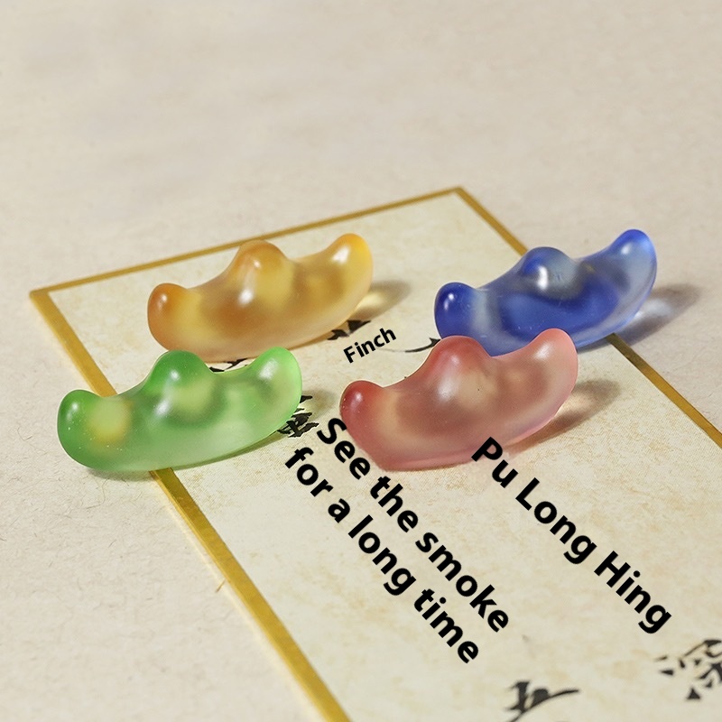 Creative Glass Pen Holder Ancient Style Pen Holder Paperweight Colored Brush Holder Ornaments Pen Holder Study Four Treasures Ink Dish Pen Lick