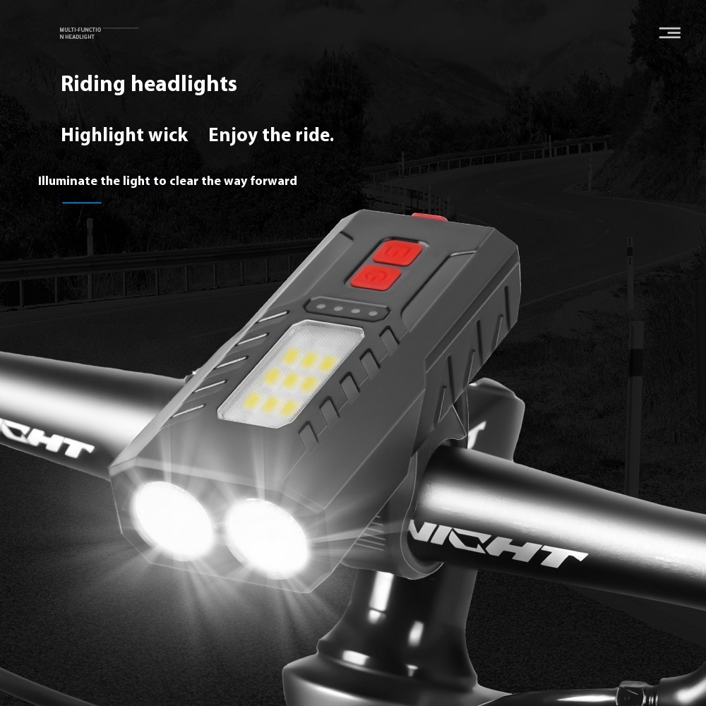 Multifunctional Mountain Bike Riding Light Bicycle Front Light Equipment Charging Treasure Work Light High Brightness Bicycle Light