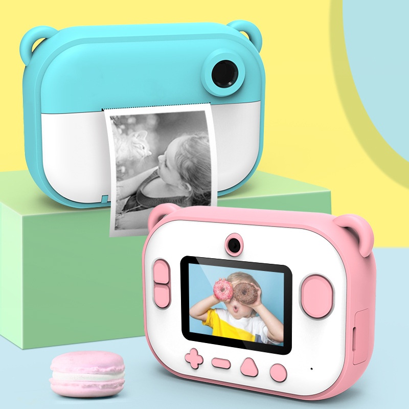Children's Camera Digital Camera Baby Cartoon Mini Polaroid Thermal Print Camera Birthday Gift