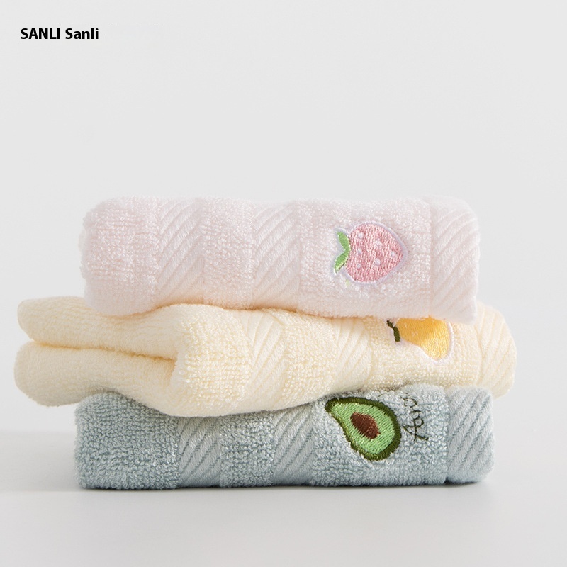 [Pre-sale Product]Sanli Towel Bamboo Pulp Fiber Children's Towel Children's Face Towel Baby Towel Fruit Embroidered Children's Towel