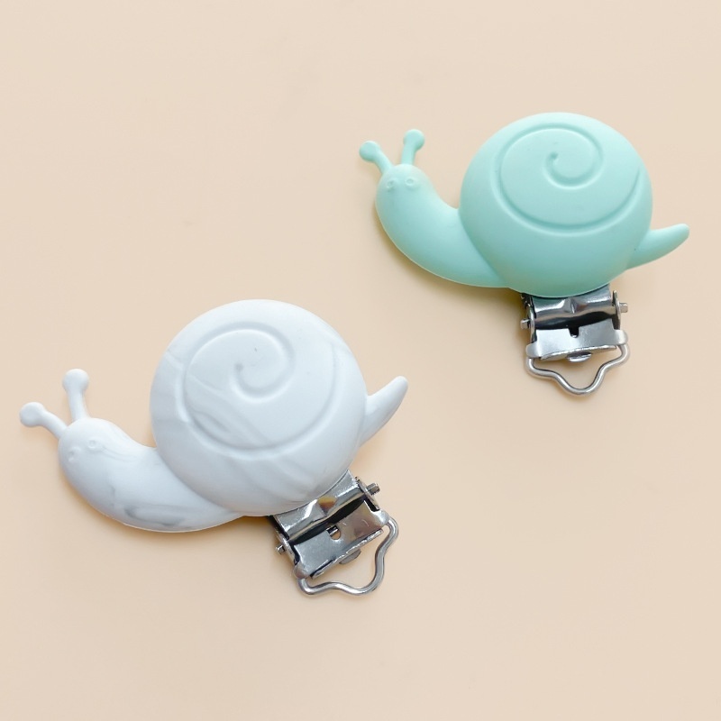 Hot-selling Silicone Pacifier Clip Creative Snail Cartoon DIYPacifier Chain Anti-drop Chain Food Grade Pacifier Clip