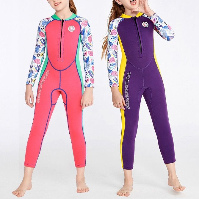 Children's Full-Body Warm And Cold-Resistant Swimming Snorkeling And Surfing Long-Sleeve2mm Wetsuit
