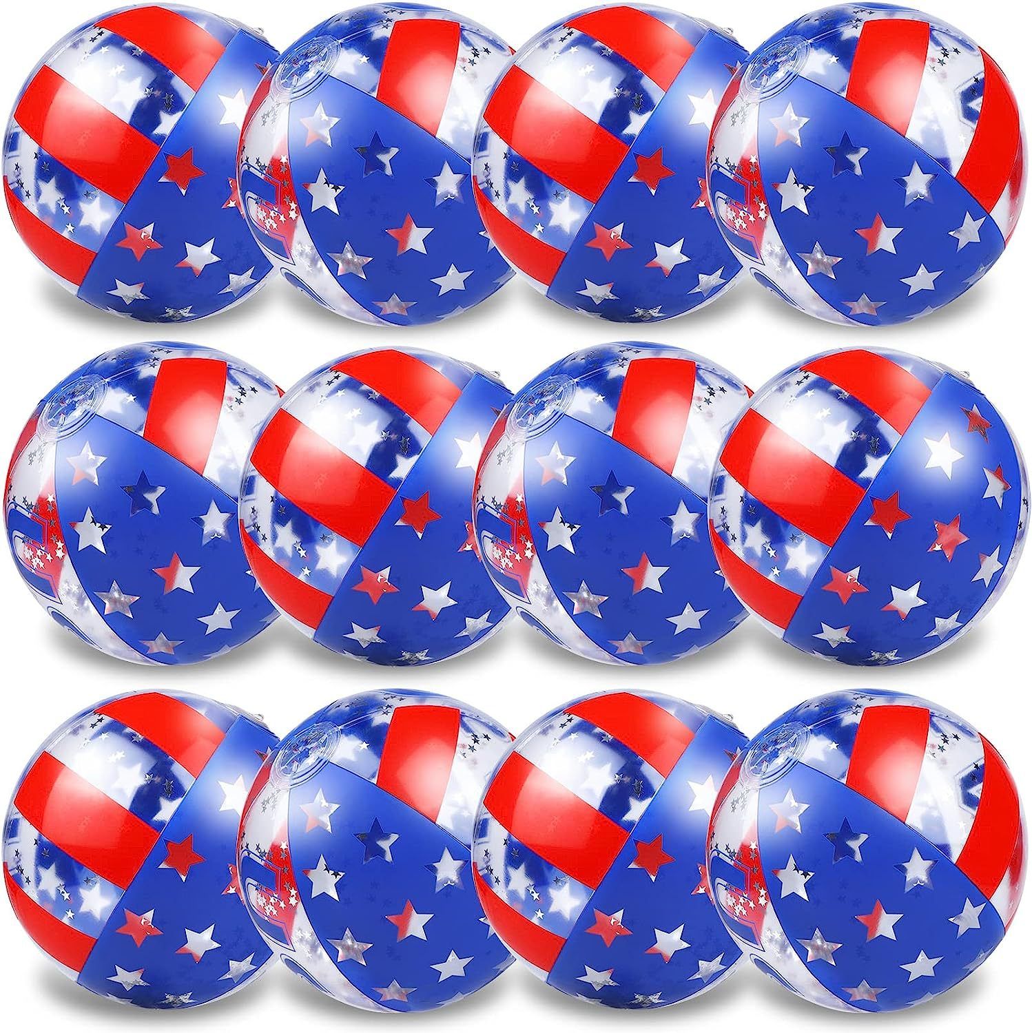 American Independence Day Flag Thickened PVCInflatable Sequined Beach Ball