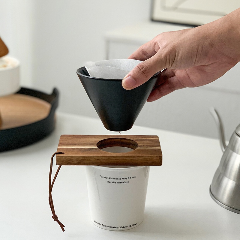 Ceramic Filter Cup Hand Brewed Coffee Filter V60 Funnel Cup American Coffee Drip Coffee Maker