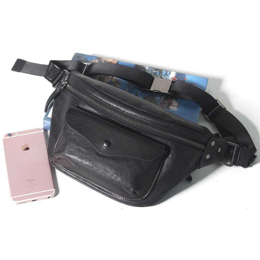 Genuine Leather Casual Men's Bag Messenger Bag Men Bag First Layer Cowhide Shoulder Bag Hand-grabbing Leathery Bag