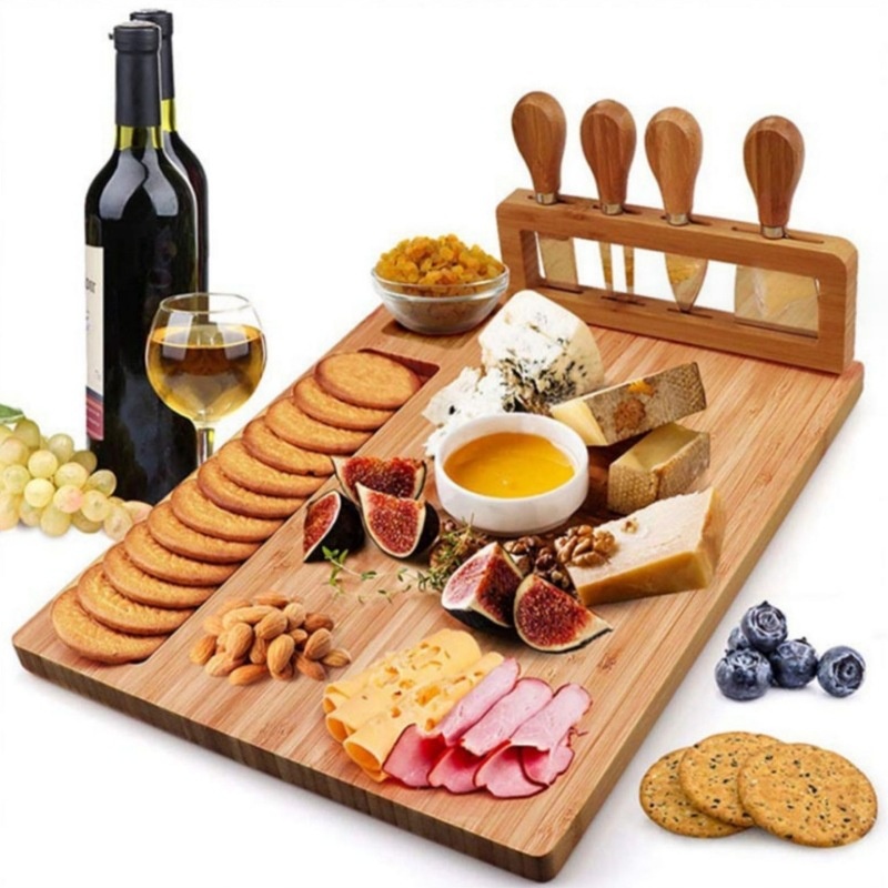 Bamboo Cheese Board Set Bamboo Cheese Knife Cheese Board Drawer Cheese Board Cheese Board Cutting Board Cutting Board Square