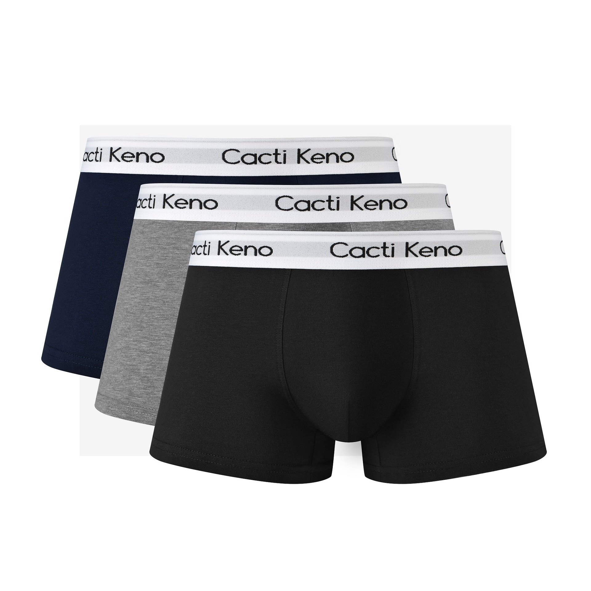 Branded Pure Cotton Men's Underwear Mid-rise Breathable Boxer Briefs Antibacterial Large Size Boxer Briefs Gift Box Pants