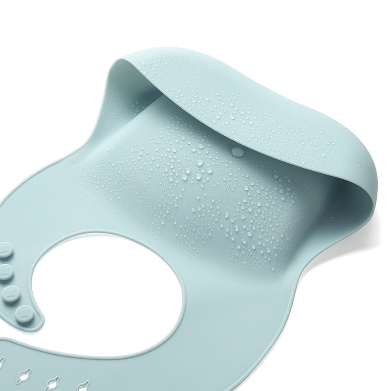 Silicone Bibs Infant Solid Color Waterproof And Anti-fouling Food Grade Silicone Baby Bibs