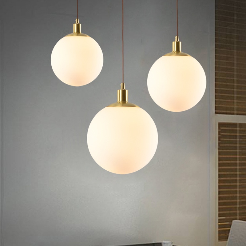 Spherical Glass Single-head Small Chandelier Modern Simple Lighting