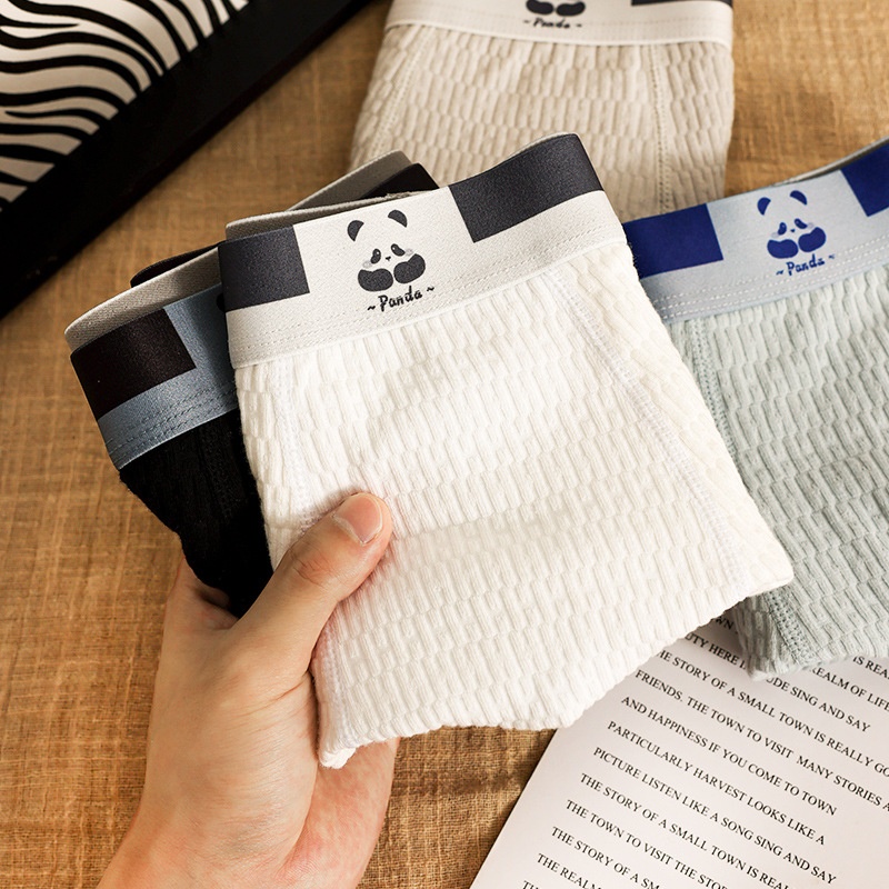 Men's Underwear Bubble Cotton Boys'Boxer Briefs Four-corner Youth Men's Simple Breathable One Piece Drop Shipping