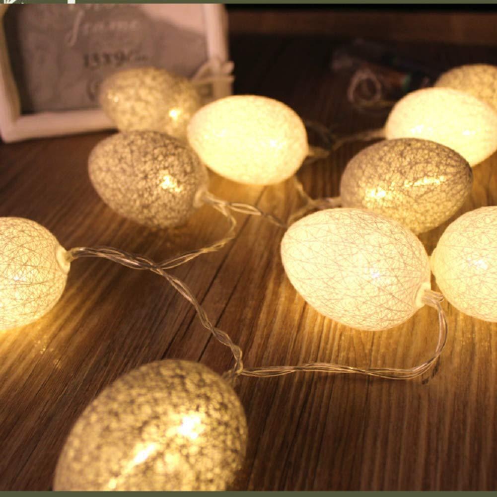 SLed Cotton Egg Light String Christmas Easter Party Holiday Lights Cotton Ball Decorative Lights