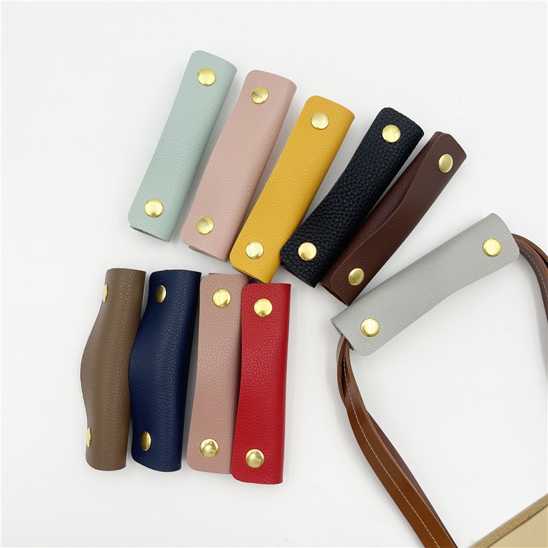 Travel PULeather Handle Cover Anti-strangle Bag Handle Suitcase Pull-out Leather Cover Detachable Strap