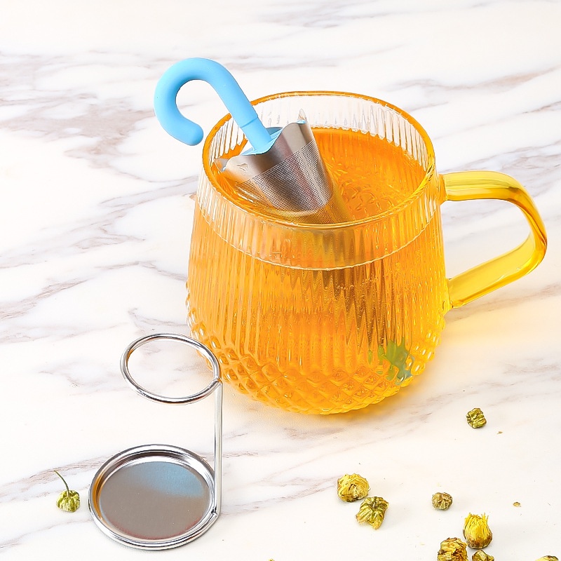 Stainless Steel304 Silicone Tea Infuser Household Tea Set Silicone Tea Strainer Creative Silicone Tea Bag Umbrella Tea Infuser