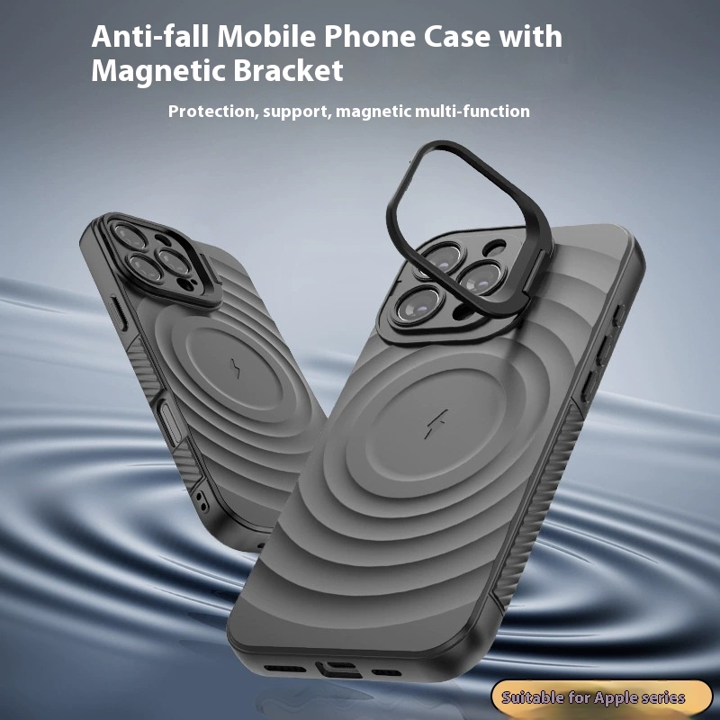 For IPhone16Pro Max Phone Case Metal Lens Invisible Bracket Apple 15Magsafe Magnetic 14