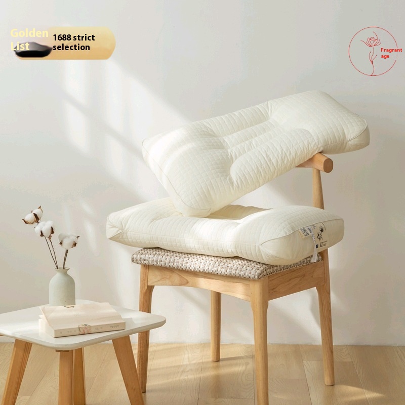 Export Class APure Cotton Cervical Pillow Core Washable Partition PEHose Pillow Does Not Deform Or Collapse For Hotel Use
