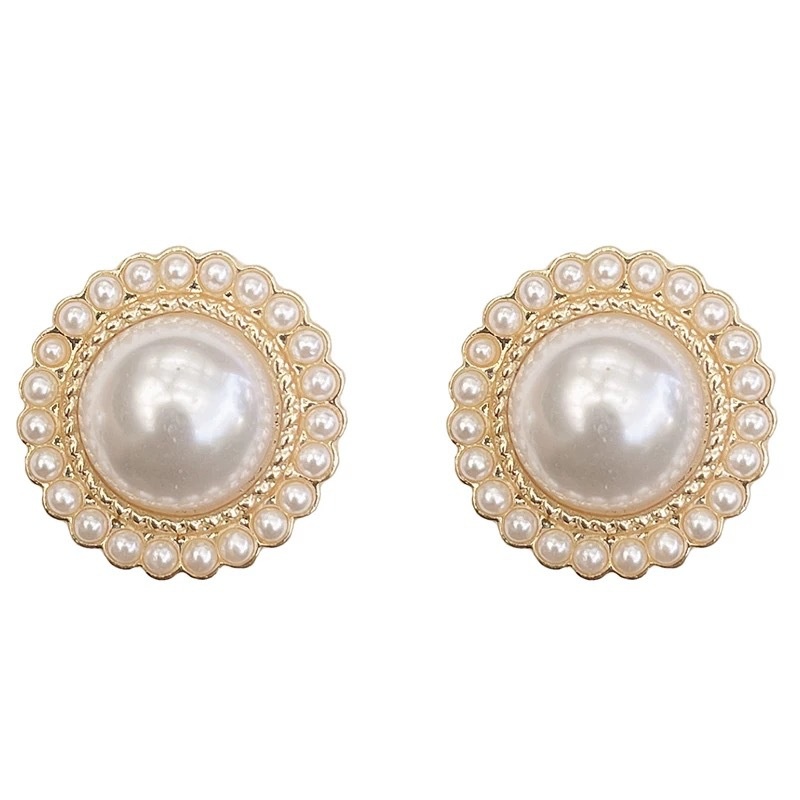 High-end Light Luxury Ear Clip Without Ear Holes Women's Niche Design Internet Celebrity Elegant Earrings French Vintage Pearl Earrings