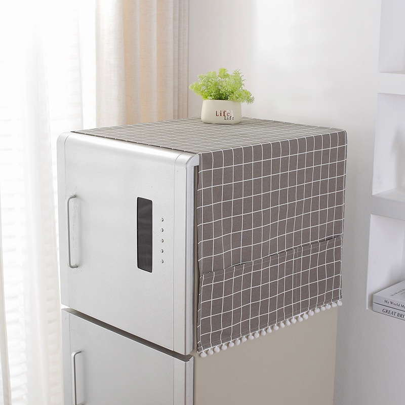 Japanese Style Simple Foreign Trade Refrigerator Towel Dust Cover Double Door Single Door Cover Towel One Piece