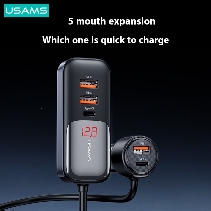 USAMSCar60 WCar Charger Fast Charge Dual PD30 WDual QC3.0 Car Charger USBCar Charger165 WGift