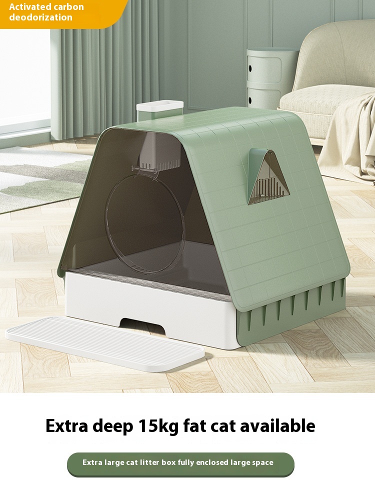 Fully Enclosed Cat Litter Box,Oversized,Odor-proof Cat Toilet,Extra-large Shit Pot,Drawer-type Cat Litter Pot,Splash-proof