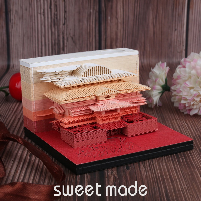 Tangwu3 DStereo Notepad Notepad Creative Gift Spirited Away Paper Sculpture Paper Brick Building Model