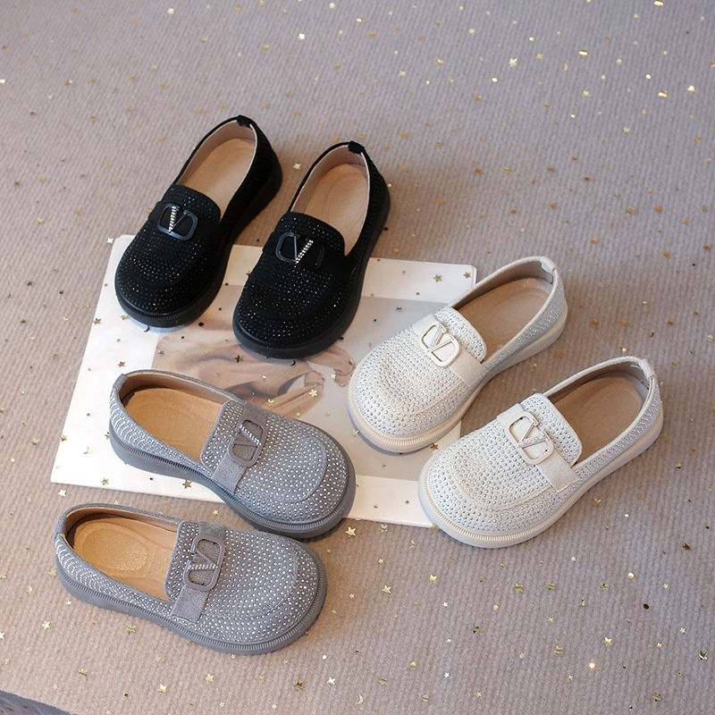 Children's Xiangfeng Leather Shoes Spring And Autumn Fashion Korean Girls Rhinestone Shoes All-match Dance Shoes Princess