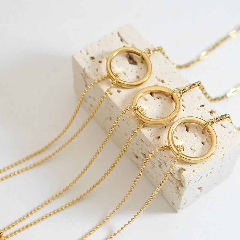 Year's Jewelry,Douyin Internet Celebrity Ring Splicing Bracelet Round Bead Chain Titanium Steel Jewelry Men And Women