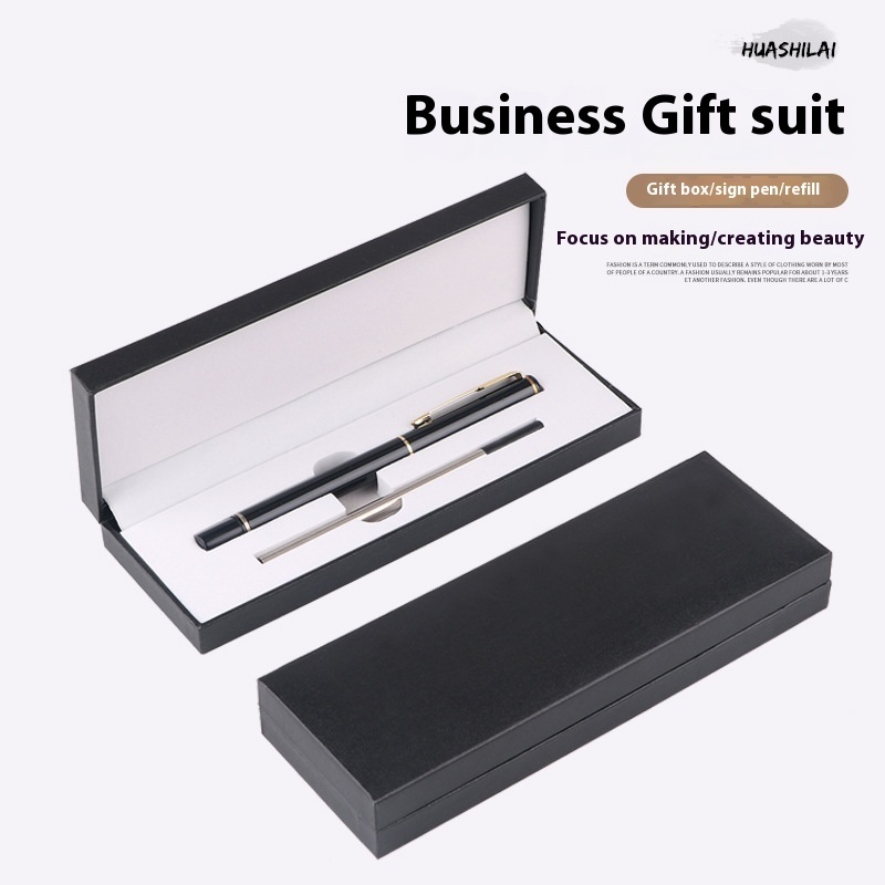SMetal Ballpoint Pen Set Business Advertising Gift Signature Pen Set Printed One Piece Drop Shipping