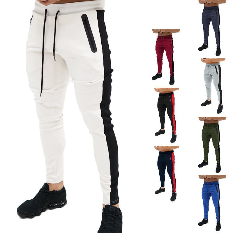 Foreign Trade Autumn And Winter Men's Sports Leisure Light Plate Slim Fitness Pants Men's Trousers Small Leg Drawstring Pants