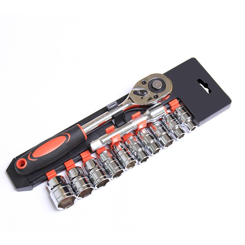 12-piece Multifunctional Car Repair Tool Ratchet Quick Socket Wrench Vehicle-mounted Vehicle Combination Tool Set