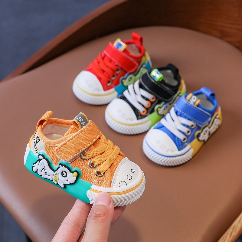 Children's Canvas Shoes Spring And Autumn Boys'Tendon Soft-soled Cloth Shoes Girls'Comfortable Breathable Casual Children's Shoes