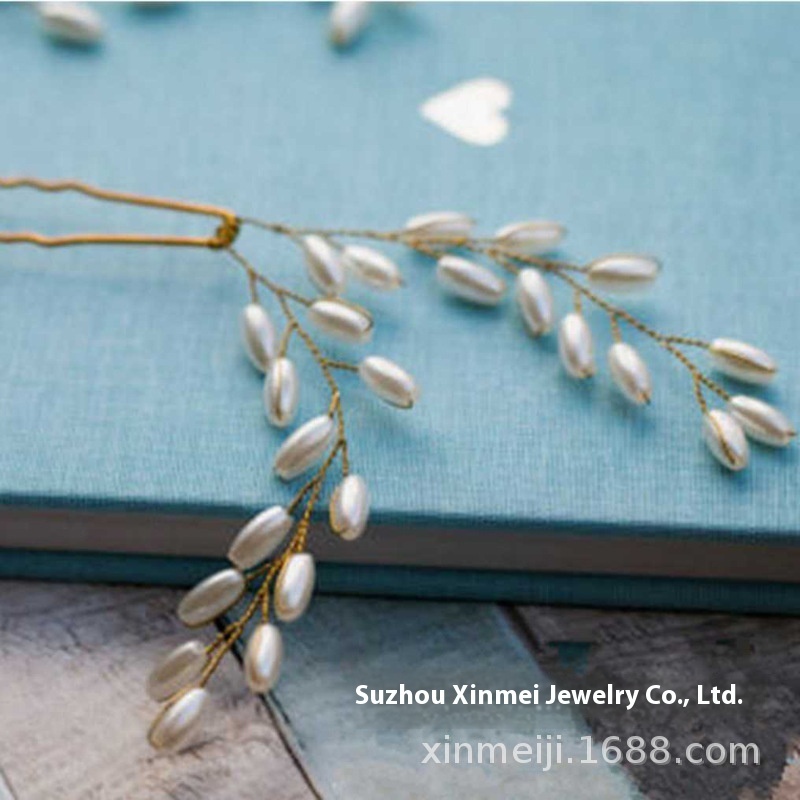 O501 Korean Fresh Bride Hair Fork Wedding Hairpin Bridesmaid Hair Accessoriess