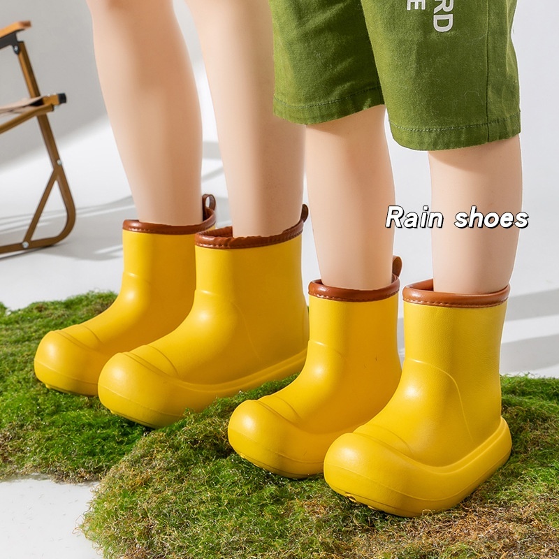 Rain Boots Outdoor Wear Thick-soled High-top Fashion Parent-child Non-slip Waterproof Rain Boots Internet Celebrity Outdoor Four Seasons Rubber Shoes