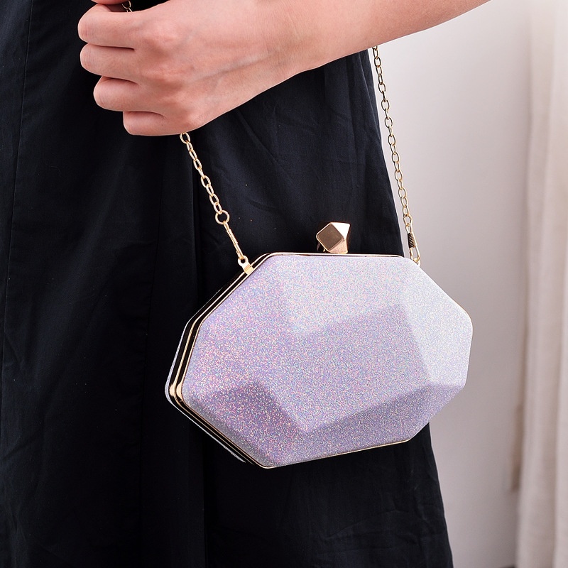 Evening Bag European And American Fashion Three-dimensional Irregular Evening Bag PUDress Bag