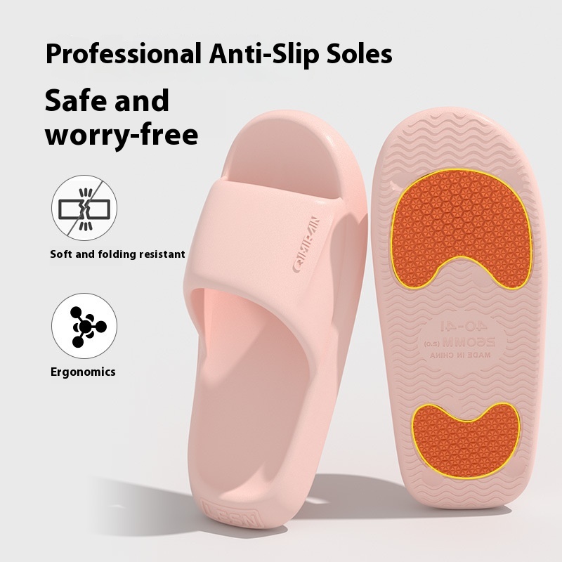 Elderly Pregnant Women Bathroom Non-slip Slippers Women Summer Indoor Dormitory Bath Quick-drying Shower Slippers Men