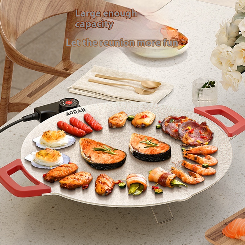 Strictly Selected Electric Baking Tray Household Barbecue Pot Barbecue Tray Smokeless Non-stick Multi-function Baking Pan Barbecue Frying Meat Electric Barbecue Stove
