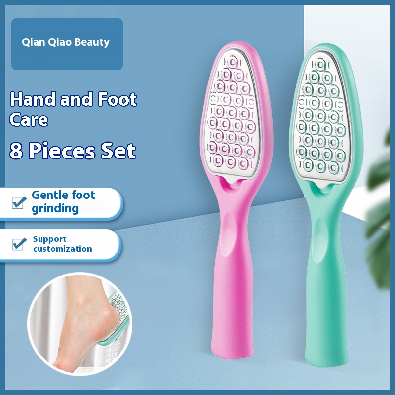 Direct Of Foot Care8-piece Set Of Stainless Steel Foot File To Remove Dead Skin, Foot Rub And Foot Grinder Set Tool