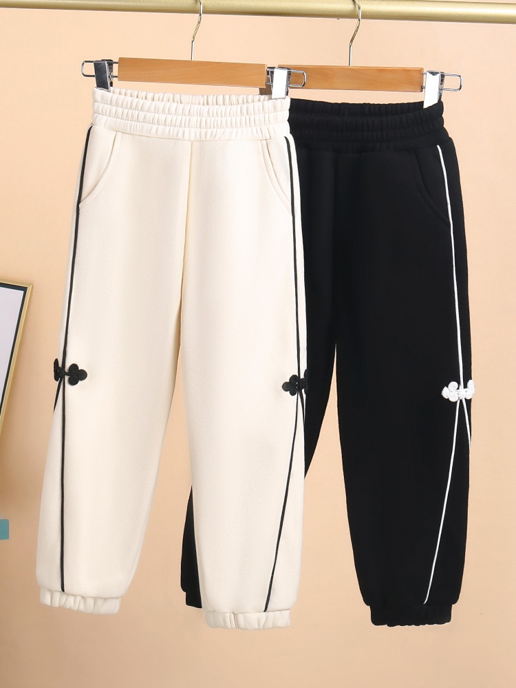 Girls'Pants Spring And Autumn Style Stylish Sports Pants Big Children's Fashionable Net Celebrity Autumn Street Sweatpants Children's Casual Trousers