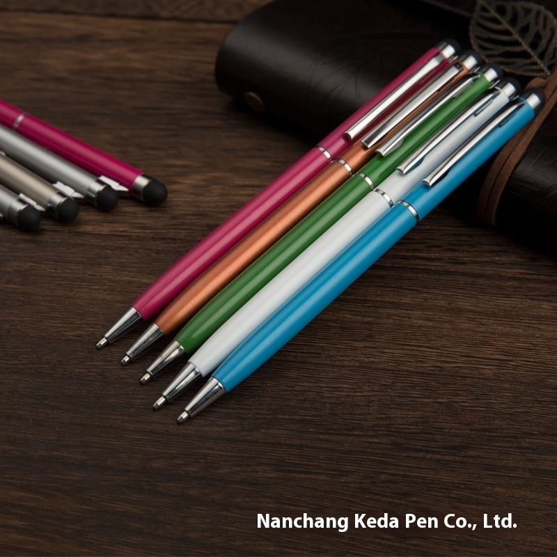 Multicolor Metal Small Gaoshi Ballpoint Pen Touch Screen Capacitive Pen Advertising Gift Pen Printed One Piece Drop Shipping