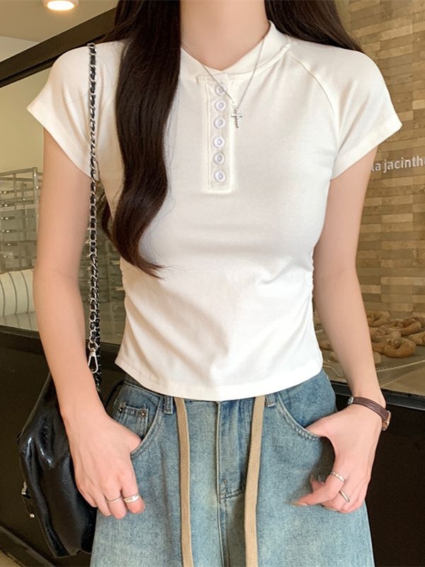 American Retro Straight Shoulder T-shirt