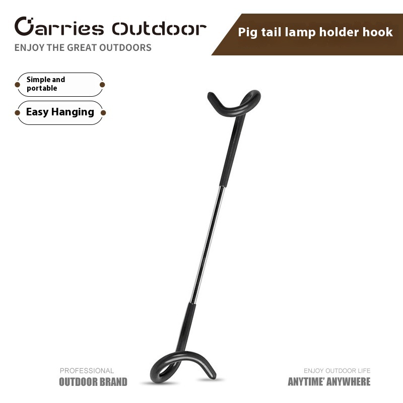 Outdoor Double Head Hook Stainless Steel Pig Tail Hook SType Storage Hook Tent Canopy Accessories Metal Hook Light Hook