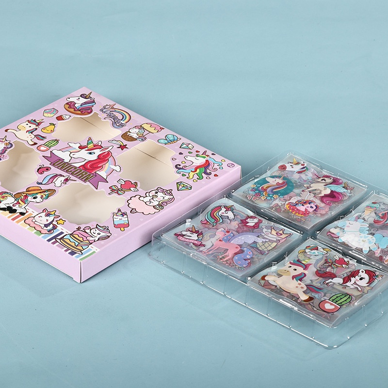 Cartoon Full Set Of100 Unicorn Creative PETStickers Children's Cute Pattern Handbook Material Stickers Decorative Products