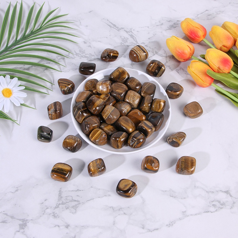 Natural Tiger's Eye Stone Large Grain Crystal Gravel Jewelry Fish Tank Colored Stone Buddha Crystal Degaussing Stone