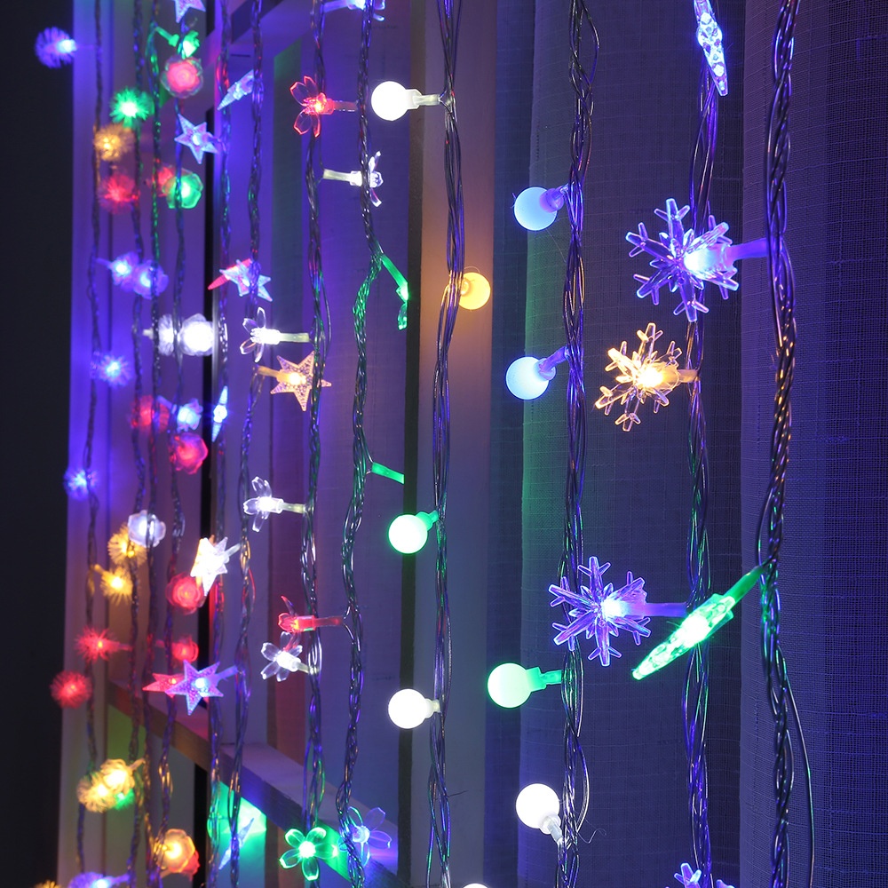 Colorful Star Lamp LEDHigh Bright Fur Ball Bead Rose Waterproof Light String