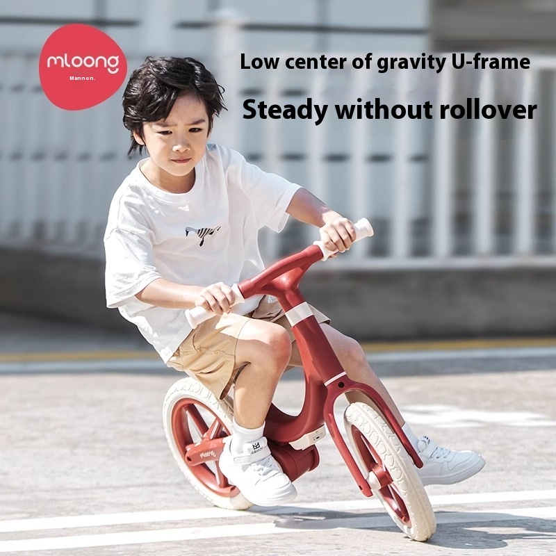 Manlong Children's Balance Car Without Pedals Bicycle Two-in-one1-3-6 Years Old Child Two-wheeled Scooter Toy Car