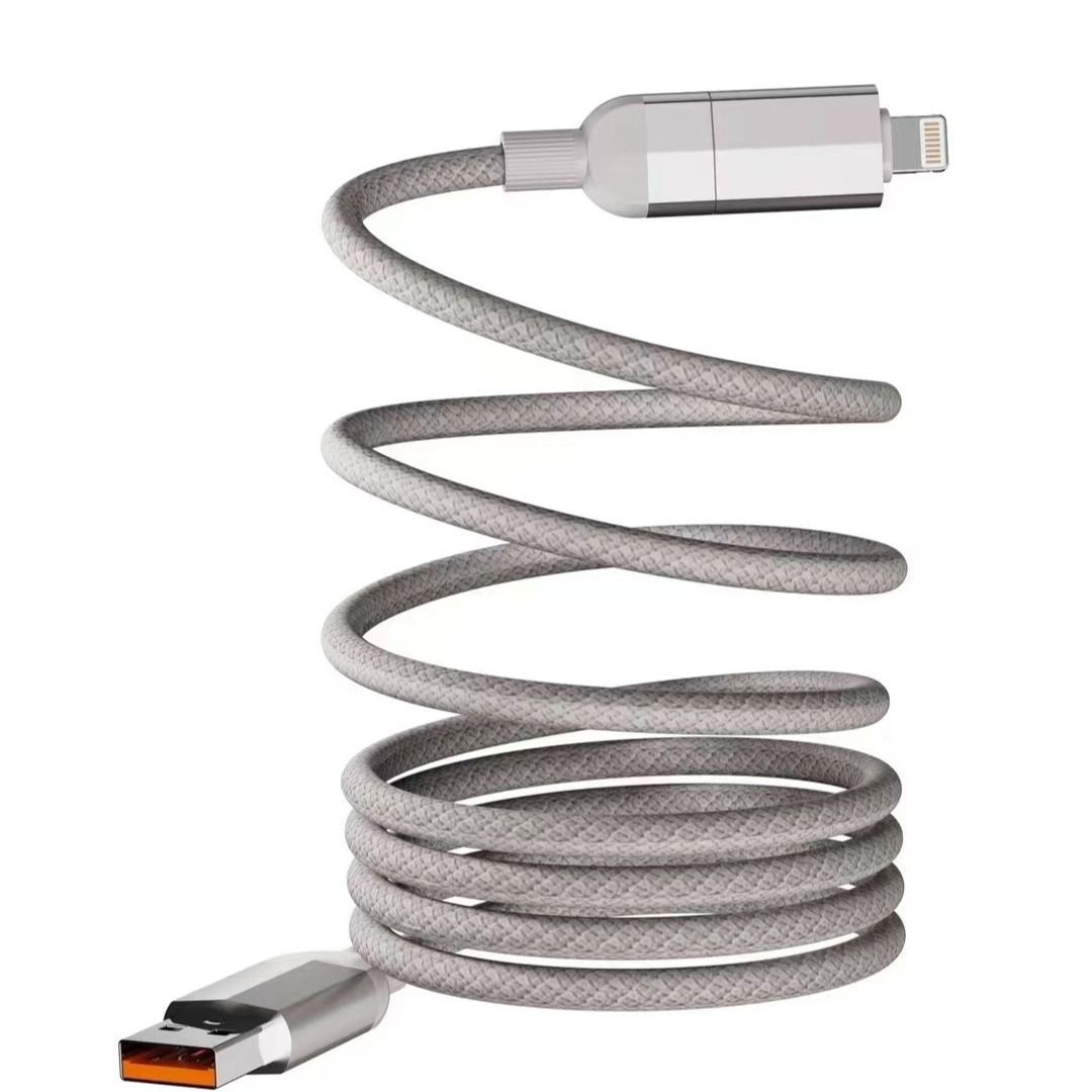 Four-in-one100 WMagnetic Data Cable Two-to-two Suitable For Apple15 Huawei PDFast Charging Typec Charging Cable